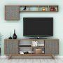 HANAH HOME TV polica Inci Walnut Blue - slika 1