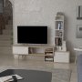 HANAH HOME TV polica Lagomood Manzara White Oak - slika 1