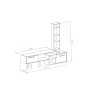 HANAH HOME TV polica Lagomood Manzara Anthracite Walnut - slika 5