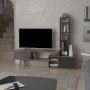 HANAH HOME TV polica Lagomood Manzara Anthracite Walnut - slika 2