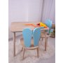HANAH HOME Dečiji sto i stolica Bunny One Chair Set Baby Blue Brown - slika 2