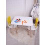 HANAH HOME Dečiji sto i stolica Bunny One Chair Set Yellow White - slika 2