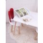 HANAH HOME Dečiji sto i stolica Bunny One Chair Set Red White - slika 2