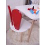HANAH HOME Dečiji sto i stolica Bunny One Chair Set Red White - slika 3
