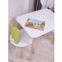 HANAH HOME Dečiji sto i stolica Bunny One Chair Set Pistachio Green White - slika 1