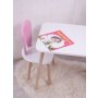 HANAH HOME Dečiji sto i stolica Bunny One Chair Set Pink White - slika 1