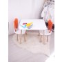 HANAH HOME Dečiji sto i stolica Bunny One Chair Set Orange White - slika 1