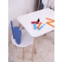 HANAH HOME Dečiji sto i stolica Bunny One Chair Set Blue White - slika 1