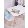 HANAH HOME Dečiji sto i stolica Bunny One Chair Set Baby Blue White - slika 1