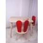 HANAH HOME Dečiji sto i stolice Bunny Two Chair Set Red Brown - slika 2