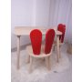 HANAH HOME Dečiji sto i stolice Bunny Two Chair Set Red Brown - slika 1