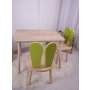 HANAH HOME Dečiji sto i stolice Bunny Two Chair Set Pistachio Green Brown - slika 2