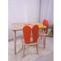 HANAH HOME Dečiji sto i stolice Bunny Two Chair Set Orange Brown - slika 2