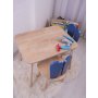 HANAH HOME Dečiji sto i stolice Bunny Two Chair Set Blue Brown - slika 3