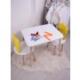 HANAH HOME Dečiji sto i stolice Bunny Two Chair Set Yellow White - slika 2