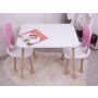 HANAH HOME Dečiji sto i stolice Bunny Two Chair Set Pink White - slika 2
