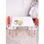HANAH HOME Dečiji sto i stolice Bunny Two Chair Set Orange White - slika 2