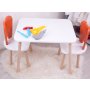 HANAH HOME Dečiji sto i stolice Bunny Two Chair Set Orange White - slika 1