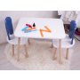 HANAH HOME Dečiji sto i stolice Bunny Two Chair Set Blue White - slika 1