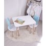 HANAH HOME Dečiji sto i stolice Bunny Two Chair Set Baby Blue White - slika 2