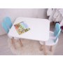HANAH HOME Dečiji sto i stolice Bunny Two Chair Set Baby Blue White - slika 1