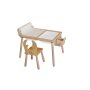 HANAH HOME Dečiji sto i stolica Roll and Chair White - slika 1