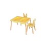 HANAH HOME Dečiji sto i stolice Table and 2 Chairs Yellow - slika 1