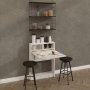 HANAH HOME Preklopni sto Bracked Carrara Marble - slika 2