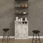 HANAH HOME Preklopni sto Bracked Carrara Marble - slika 1