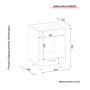 HANAH HOME Kuhinjski ormarić Sema White - slika 4