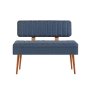 HANAH HOME Trpezarijska klupa Vina 1048 2 AtlanticDark Blue - slika 1