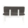 HANAH HOME Trpezarijska klupa Vina Bank Anthracite White - slika 4