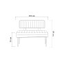 HANAH HOME Trpezarijska klupa Vina Bank Anthracite White - slika 5