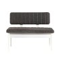 HANAH HOME Trpezarijska klupa Vina Bank Anthracite White - slika 1