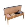 HANAH HOME Trpezarijska klupa Vina Bank Dark Blue Atlantic - slika 3