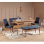 HANAH HOME Trpezarijska klupa Vina Bank Dark Blue Atlantic - slika 4