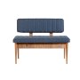 HANAH HOME Trpezarijska klupa Vina Bank Dark Blue Atlantic - slika 1