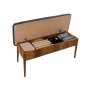 HANAH HOME Trpezarijska klupa Vina Bank Dark Blue Walnut - slika 3