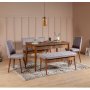 HANAH HOME Trpezarijska klupa Vina Bank Soho Walnut - slika 4
