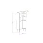 HANAH HOME Višenamenski ormar Lagomood Kiler Oak White - slika 5