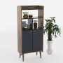 HANAH HOME Višenamenski ormar Lagomood Kiler Anthracite Walnut - slika 2