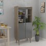 HANAH HOME Višenamenski ormar Lagomood Kiler Anthracite Walnut - slika 1
