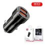 XO Auto punjač metalni CC48 2.4A 2*USB crni - slika 1