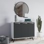 HANAH HOME Višenamenski ormar Piffa White Anthracite - slika 2