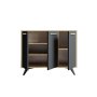 HANAH HOME Višenamenski ormar Piffa Oak Anthracite - slika 3