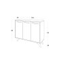 HANAH HOME Višenamenski ormar Piffa Oak Anthracite - slika 5