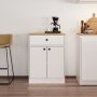 HANAH HOME Višenamenski ormar Latte White Atlantic Pine - slika 1
