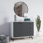 HANAH HOME Višenamenski ormar Waga White Anthracite - slika 2