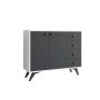 HANAH HOME Višenamenski ormar Waga White Anthracite - slika 3