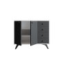 HANAH HOME Višenamenski ormar Waga White Anthracite - slika 4